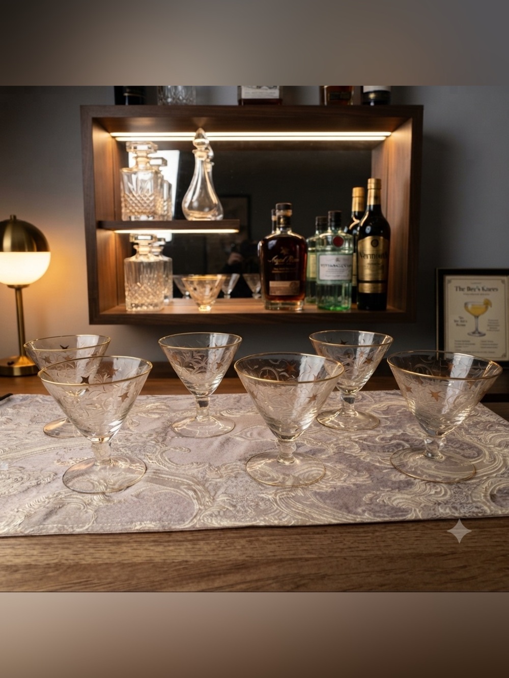Vintage Libbey Royal Fern Stemware Set